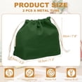 thumbnail image 2 of Uxcell 2 Pcs Bolsa de Maquillaje con Cordón, Bolsa Cosmética de Lona de 7.3" para Mujeres, Organizador de Artículos de Tocador para Viajes, Accesorios de Tocador, Verde Oscuro, 2 of 7