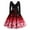 Deep Red, variant on Women's Casual Fashion Valentine's Day Print V Neck Retro Long Sleeve Dress Flowy Flared Skirt Romantic Heart Pattern Comfortable Soft Fabric Versatile Daily Party