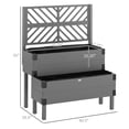 thumbnail image 3 of 2-Tier Raised Garden Bed with Trellis – Elevated Wooden Planter Box on Legs with Metal Corners, Ideal for Growing Vegetables, Flowers, and Herbs. Stylish and Functional Gardening Solution, 3 of 9