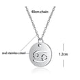 thumbnail image 3 of Collar de acero inoxidable con colgante de las 12 constelaciones del zodiaco, gargantilla para hombres, mujeres y niños, regalo de cumpleaños., 3 of 4