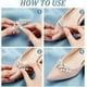 thumbnail image 4 of Hebillas de zapatos de boda con alas de diamantes de imitación, clips metálicos brillantes, 4 of 9