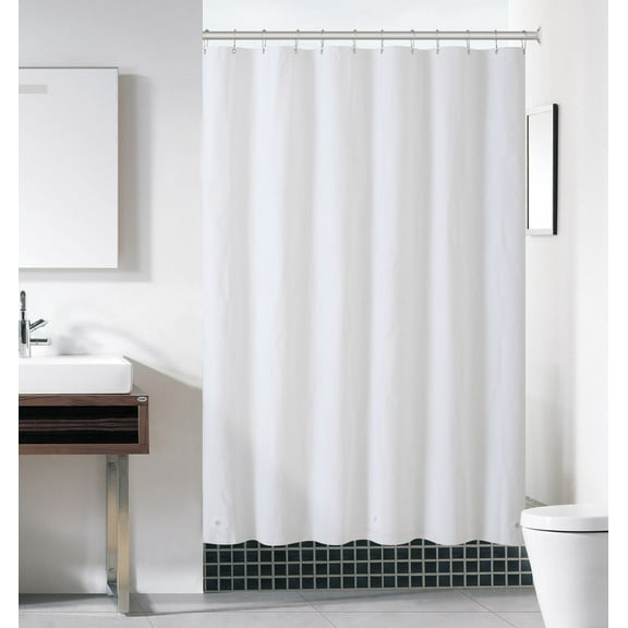 Serafina Home White Shower Curtain Liner For The Bathroom