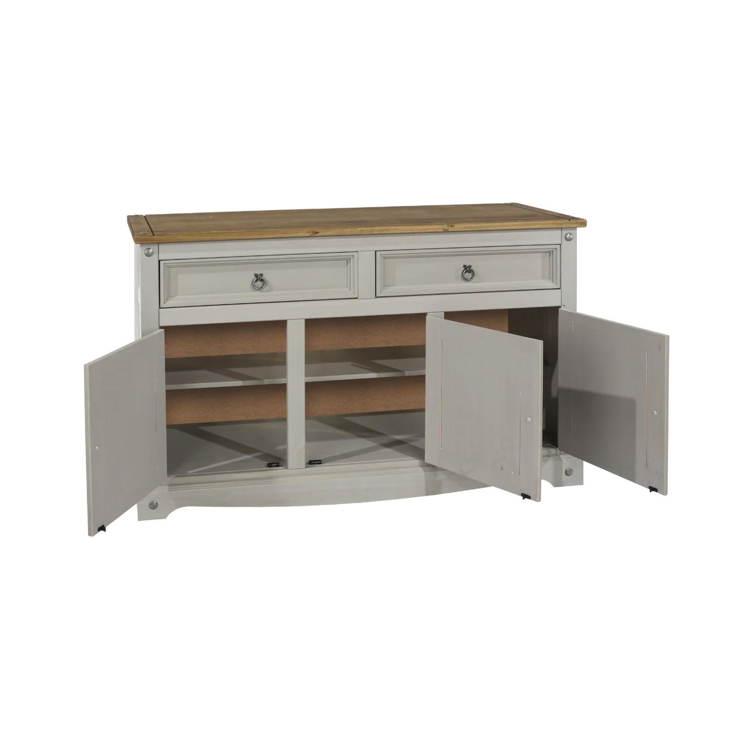 OS Home and Office Furniture Cottage Series Wood Buffet Sideboard in White