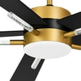 thumbnail image 2 of Uforic 60 Inch Large Ceiling Fan with Light and Remote,Crystal Rod Design, Black Gold Modern Ceiling Fans for Living Room,Garage, 2 of 11