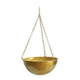 thumbnail image 3 of Metal Hanging Planters with Chains Black and Gold Modern Bowl Shaped Flower Pots for Indoor Outdoor Balcony Patio Garden Home Decor, 3 of 9