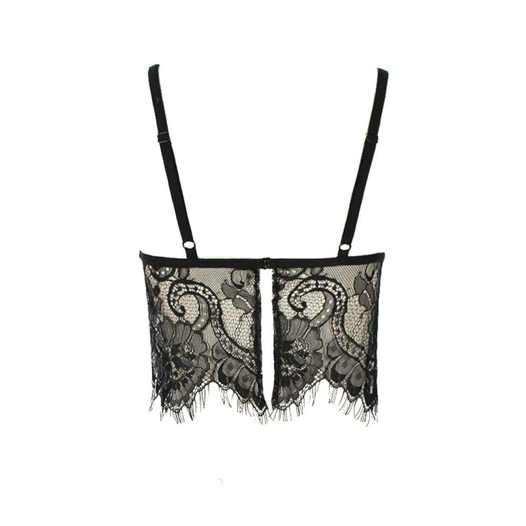 Strappy Lace Bralette - Black - No Pads – Moonstone & Moss