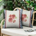 thumbnail image 4 of Outdoor Throw Pillow Covers 16x16 Inch Waterproof Spring Summer Pioneer Outdoor Pillow Covers for Patio Funiture Garden Couch, 4 of 7
