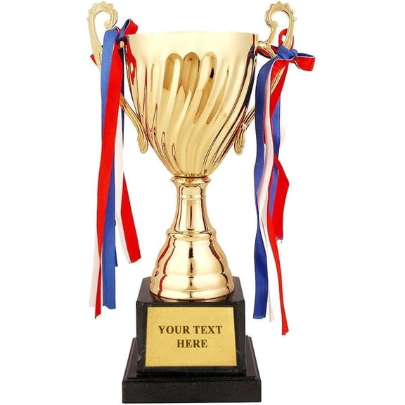 Trophy Cup - Large Trophy,Gold Award for Sports,Tournaments,Competitions,Soccer Football League Match Trophy,Other Teamwork Award