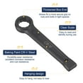 thumbnail image 3 of Uxcell Box End Striking Ring Wrench 62mm Metric CR-V Steel 12-Point Flat Strike Wrench Baking Paint Single Head Spanner Hand Tool for Mechanical Automotive Repair, 3 of 6