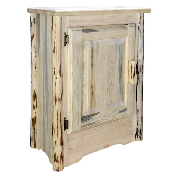 Montana Collection Accent Cabinet, Left Hinged, Clear Lacquer Finish