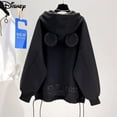 thumbnail image 3 of Disney-Sudadera con capucha de manga larga para mujer, suéter holgado de algodón con cuello redondo y bordado de dibujos animados de Mickey Mouse, novedad de otoño, 2022, 3 of 4