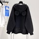 thumbnail image 3 of Disney-Sudadera con capucha de manga larga para mujer, suéter holgado de algodón con cuello redondo y bordado de dibujos animados de Mickey Mouse, novedad de otoño, 2022, 3 of 4