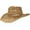 Camel, variant on Men & Women's Summer Cowboy Cowgirl Straw Hat Hollow Out Woven Roll Up Wide Brim Hat