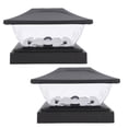 thumbnail image 1 of Solar Post Light Frameless Transparent  Water Design, 2 Pack LED White and Warm Lighting Weather Proof Deck Fence Post Cap Light for Patio Porch, 1 of 7