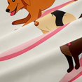 thumbnail image 5 of Homewish Cartoon Dog Kitchen Curtains,Summer Beach Surf Black Out Curtains Pack of 2 (42x63 Each),Cream, 5 of 6