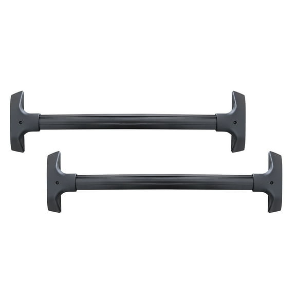 Ikon Motorsports Compatible with 09-17 Chevy Traverse OE Style Roof Rack Rail Cross Bar Carrier Black
