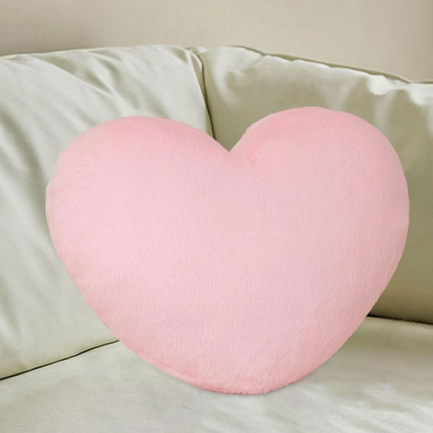 Cojín decorativo con forma de corazón para asiento, cojín para la espalda, soporte de cintura para silla, estudio, interior, sala de estar, asiento de Rosa miel