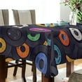 thumbnail image 3 of GZHJMY Unbreakable Square Tablecloths with Dust and Wrinkle Resistance-60x120In,Vinyl Records Wedding Kitchen Picnic Buffet Holiday Party Decoration, 3 of 7