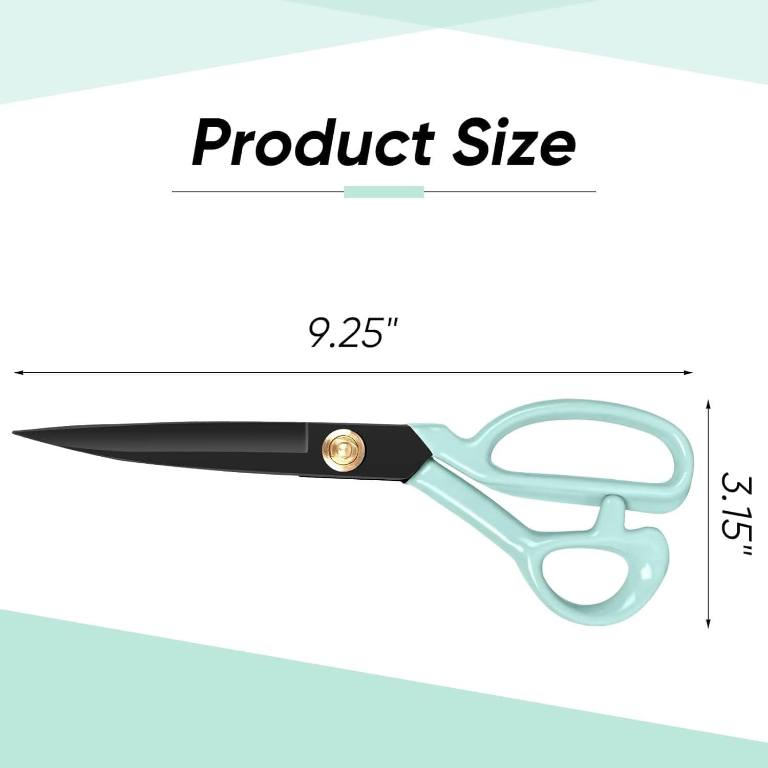 Professional Tailor  Heavy Duty - Multi-Purpose Sewing Fabric  for Leather  Industrial  Shears  Office Arts, and Crafts (9 Inch) Green