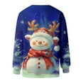 thumbnail image 5 of Fiaer Christmas Womens Sweaters Oversized Button down Jackets Crew Neck Snowman Printed Long Sleeve Cardigans Loose Fit Funny Graphic Tops 3-Blue L, 5 of 5