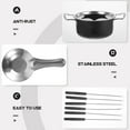 thumbnail image 3 of Gymnture Butter Warmer Fondue Pot Stainless Steel Melt Hot Pot, 3 of 10