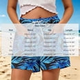 thumbnail image 2 of Yievot Beach Shorts for Women Graphic Print Drawstring Elastic Waist Summer Vacation Casual Shorts with Pockets, 2 of 5