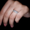 thumbnail image 3 of Empire Jewelry 2.69 Ct VVS1/D Round Cut Moissanite Ring - 14K White Gold Plated Anniversary Rings - Multi-Row Wedding Diamond Rings for Her - 30th Wedding Anniversary Gifts for Her, 3 of 4
