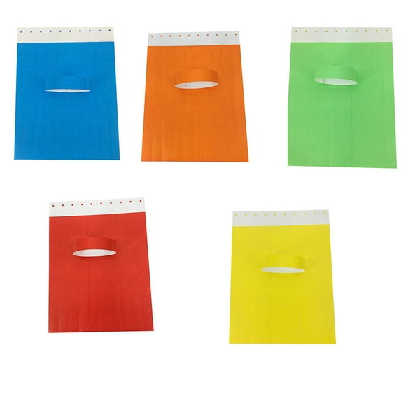 100Pcs/set Waterproof Disposable Events Wristbands events wristbands; Non-woven Fabric Paper Wristbands Amusement Park Admission Ticket