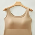 thumbnail image 5 of Lenpel Women's Plus Size Tank Tops Seamless Scoop Neck Slim Camisole Tops with Built in Bra Padded Sleeveless Shirts, 5 of 7
