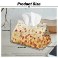 thumbnail image 7 of COEQINE PU Leather Facial Tissue Holder Facial Tissue Dispenser Rectangular Table Dryer Sheet Dispenser for Nightstand Dining Table Tabletop Autumn Home Decor, Maple Leaf Musical Notes, 2 PCS, 7 of 7