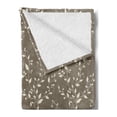 thumbnail image 2 of Floral Soft Flannel Fleece Blanket, Nature Inspirations Pattern Branches Leaves and Berries Silhouette Digital Artwork, Cozy Plush for Indoor and Outdoor Use, 70" x 90", Taupe Cream, by Ambesonne, 2 of 5