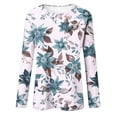 thumbnail image 4 of Pisexur Hauts d'Automne pour Femmes Sweat-Shirt à Manches Longues Col Rond Mode Graphique Floral Sweat-Shirts Décontractés Amples Pull à Capuche Grande Taille Sweat-Shirts pour Femmes S-3TG, 4 of 5