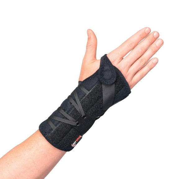 Ezy Wrap Sidewinder Wrist Brace Orthosis – Forearm & Wrist Support Brace for Women & Men – Wrist Brace for Carpal Tunnel Relief – Wrist Wraps w/Side Lacing System (Black)