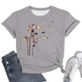 thumbnail image 5 of Trendfront Womens Dandelion Graphic T Shirts Crewneck Casual Short Sleeve Loose Fit Tops Trendy Fashion Tee Relaxed Pullover Daily Clothes, 5 of 5