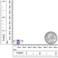 thumbnail image 6 of Gem Stone King 14K White Gold Purple Amethyst Solitaire Engagement Ring for Women | 1.50 Cttw | Emerald Cut 8X6MM | Gemstone February Birthstone | Size 8, 6 of 6