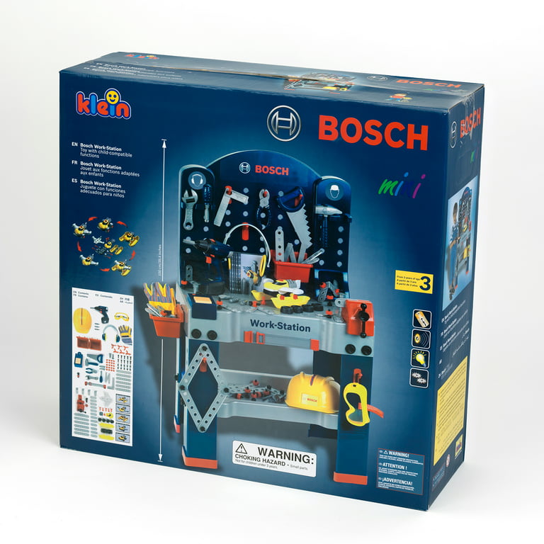 klein Theo 8580 etabli Work Station Bosch avec 44 Pièces Différentes Plan  de Travail avec Fonction d'apprentissage Dimensions : 61 cm X 445 cm X 101