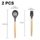 thumbnail image 2 of Los sistemas de cocinar de los utensilios de cocina de la cocina del silicón de 2 PC, manijas de madera para el utensilios de cocina antiadherentes, BPA liberan, 2 of 6