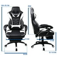 thumbnail image 6 of Elecwish Adjustable & Ergonomic Swivel Gaming Chair, White, 6 of 11