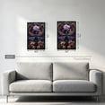 thumbnail image 2 of Melancholy dragonflies and dark floral canvas wall with wooden frames, vintage flowers, dragonfly prints, Gothic maximalist home décor, 2 of 10