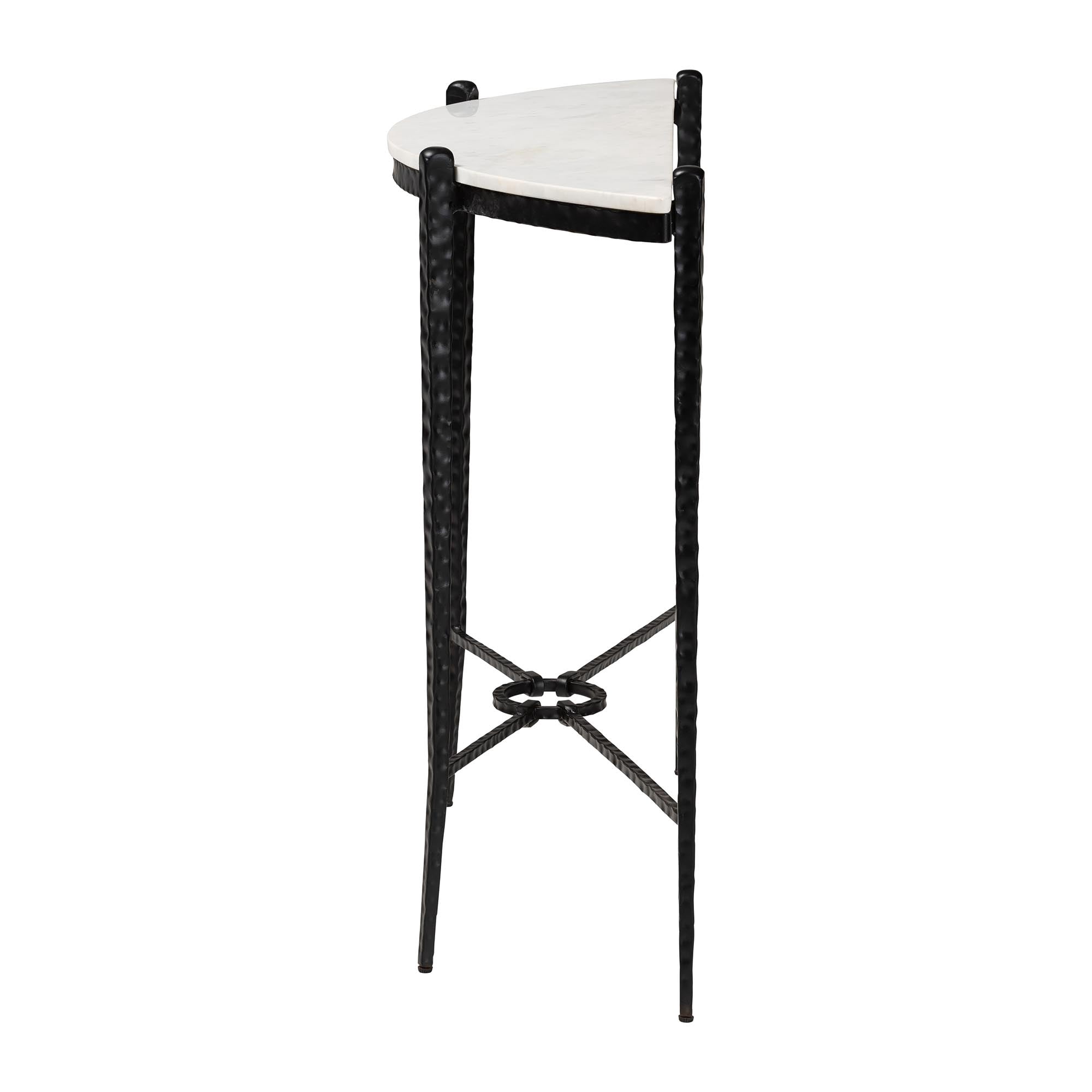 Baxton Studio Caledon Modern Console Table, Marble White