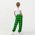 thumbnail image 3 of Maean Kids Plaid Jogger Pant Straight Leg Loose Elastic Waist Drawstring Causal Sweatpants with Pockets, 3 of 6