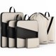 thumbnail image 2 of Juego de organizador de embalaje de equipaje de compresión, cubos de embalaje de mano ligeros de Dacron, ropa interior, bolsa de almacenamiento de zapatos, 6 uds., 2 of 4