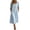 *Blue, variant on VBVC Women's Square Neck Midi Dress,Puff Sleeve Loose Fit A-Line Dress For Women,Ladies Casual Summer Shift Dress with Pockets,Black,S-2XL