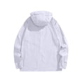 thumbnail image 4 of GUZOM Mens UPF 50+ Hooded Full Zip Sun Protection Jacket Lightweight Breathable Quick Dry Nylon Spandex White for Hiking Fishing Running,Size 5XL, 4 of 9