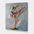 thumbnail image 3 of Designart ' Graciously Dancing Girl In Pink Drapes ' Traditional Canvas Wall Art Print, 3 of 4