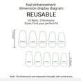 thumbnail image 4 of 24 pieces Gradient French Heart Press On Nails - Full Cover Medium Square Fake Nails with Glue - Perfect for DIY Nail Art and Salon Use, 4 of 4