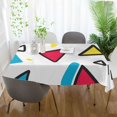 thumbnail image 3 of Yayeee Tablecloths 54" x 54" Rectangle Wrinkle Resistant Party Table Cover, Red Triangles, 3 of 8