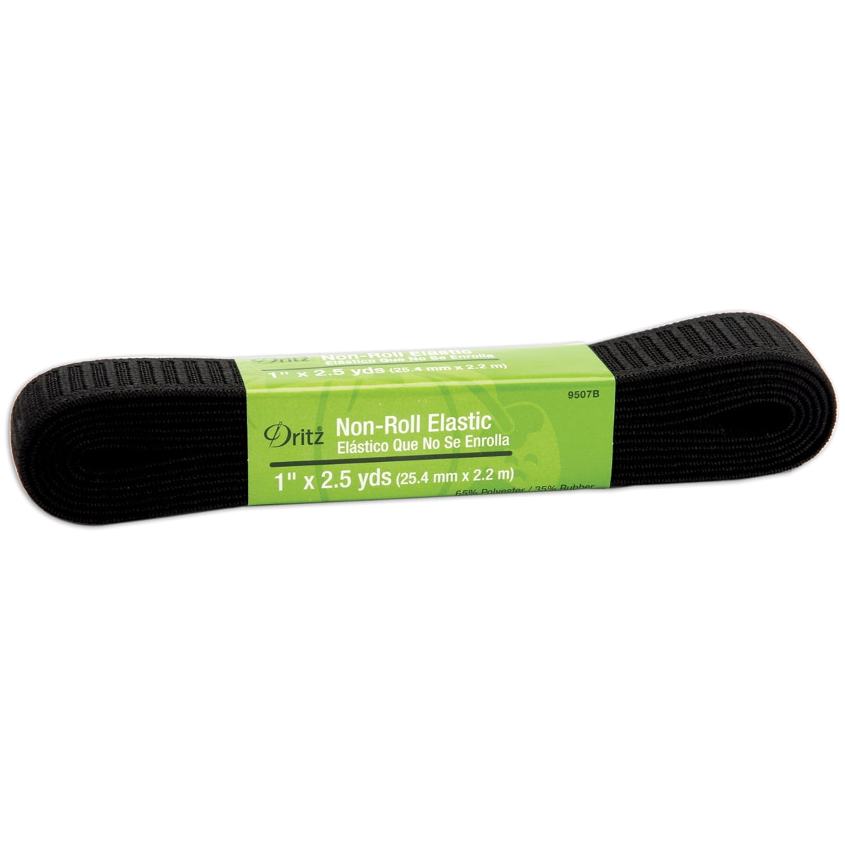 2-1/2-Yard by 1-Inch Black Singer Non-Roll Woven Elastic
