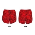 thumbnail image 4 of Disketp Red Rose Print Women's Shorts Workout Shorts for Athletic Gym Running Shorts with Phone Pockets XX-Large, 4 of 8
