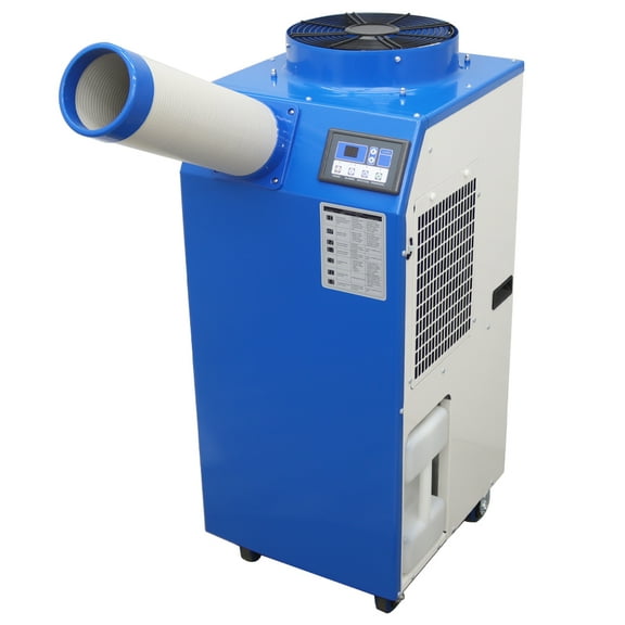 Single Tube Industrial Air Conditioner Portable Mobile Spot Cooler Refrigerant 110V 480m³/h Blue